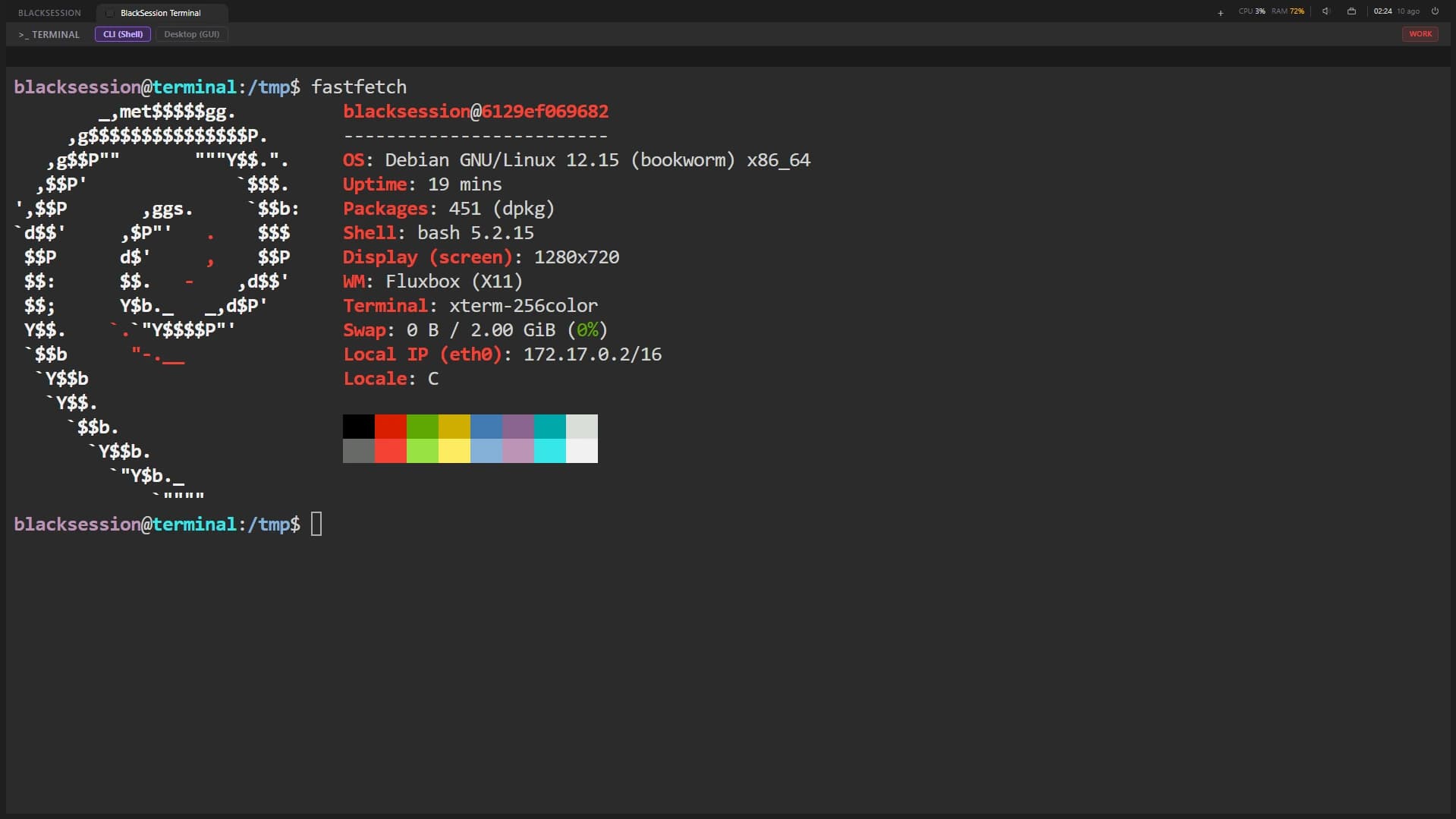 BlackSession OS Interface