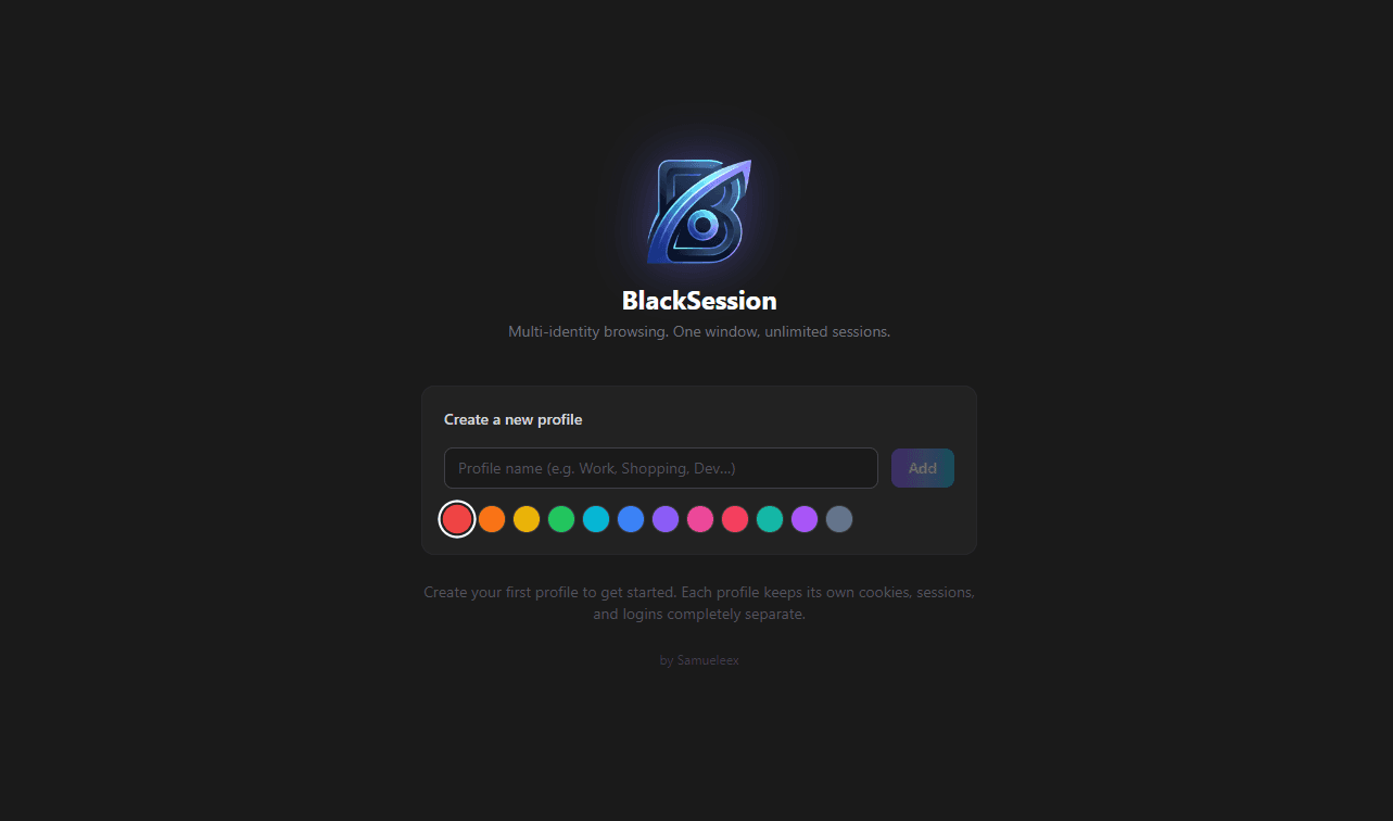 BlackSession Browser Interface